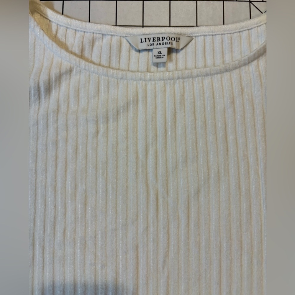 NWT Liverpool Women’s Size XL Snow Ribbed Tank Top - Picture 4 of 6